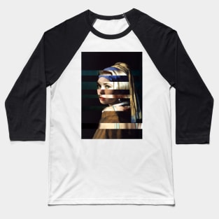 SHE FAVORS PEARLS - Pop Retro Collage, Mashup, Pop Art Wall Decoration Baseball T-Shirt